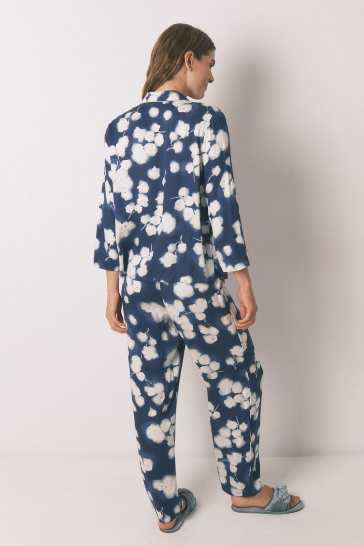 SHORT SLEEVES MASCULINE PYJAMA - Blue Print