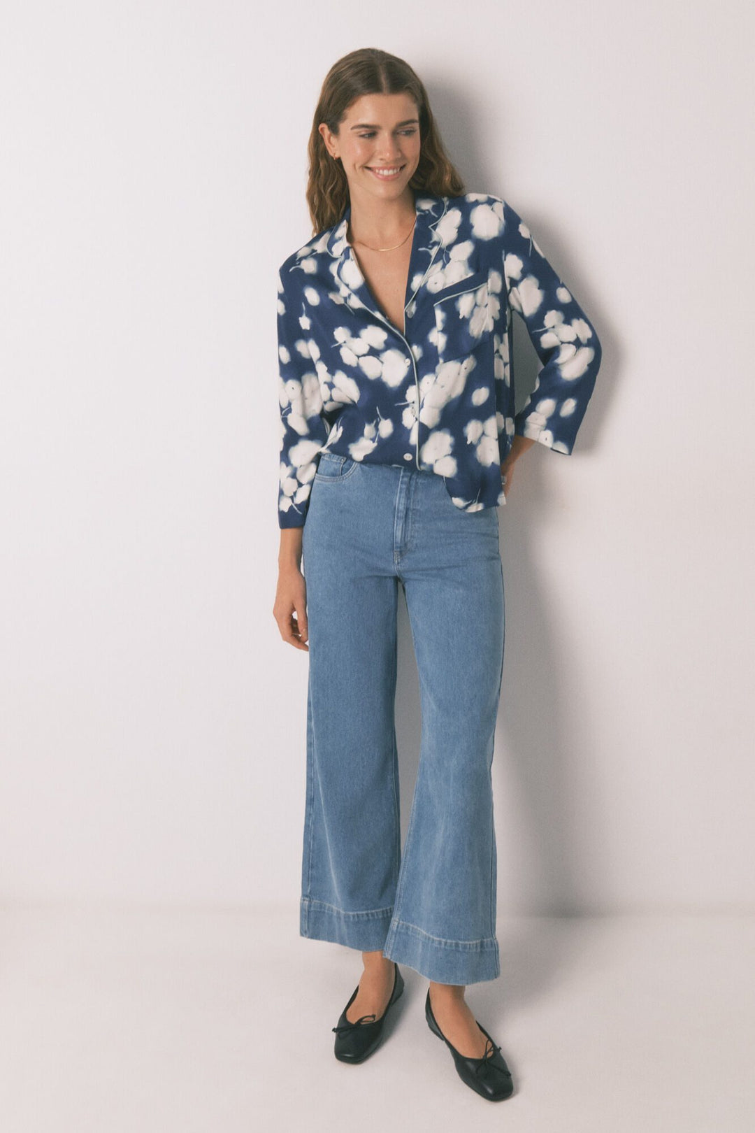 SHORT SLEEVES MASCULINE PYJAMA - Blue Print