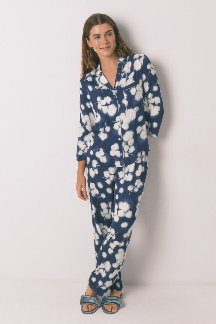 SHORT SLEEVES MASCULINE PYJAMA - Blue Print