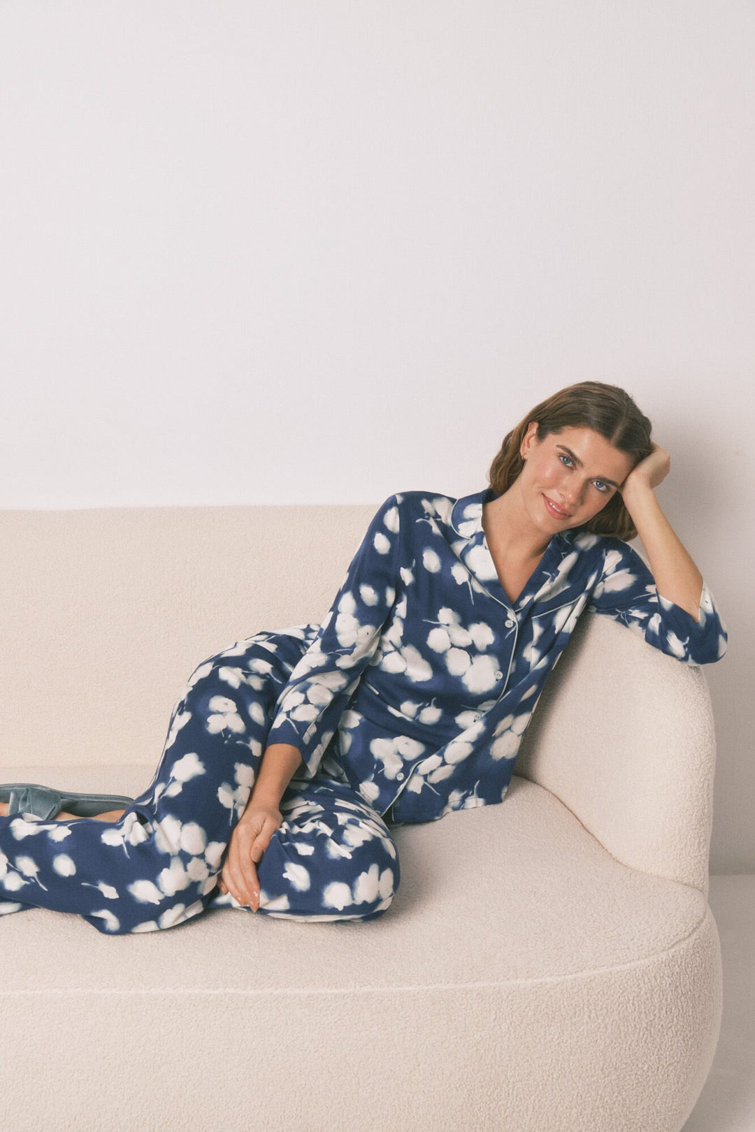 SHORT SLEEVES MASCULINE PYJAMA - Blue Print