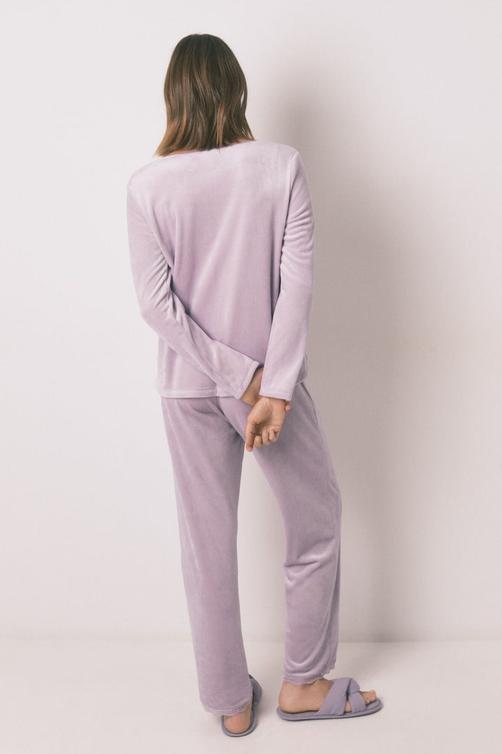 LONG SLEEVES LONG PANT PYJAMA - Pink