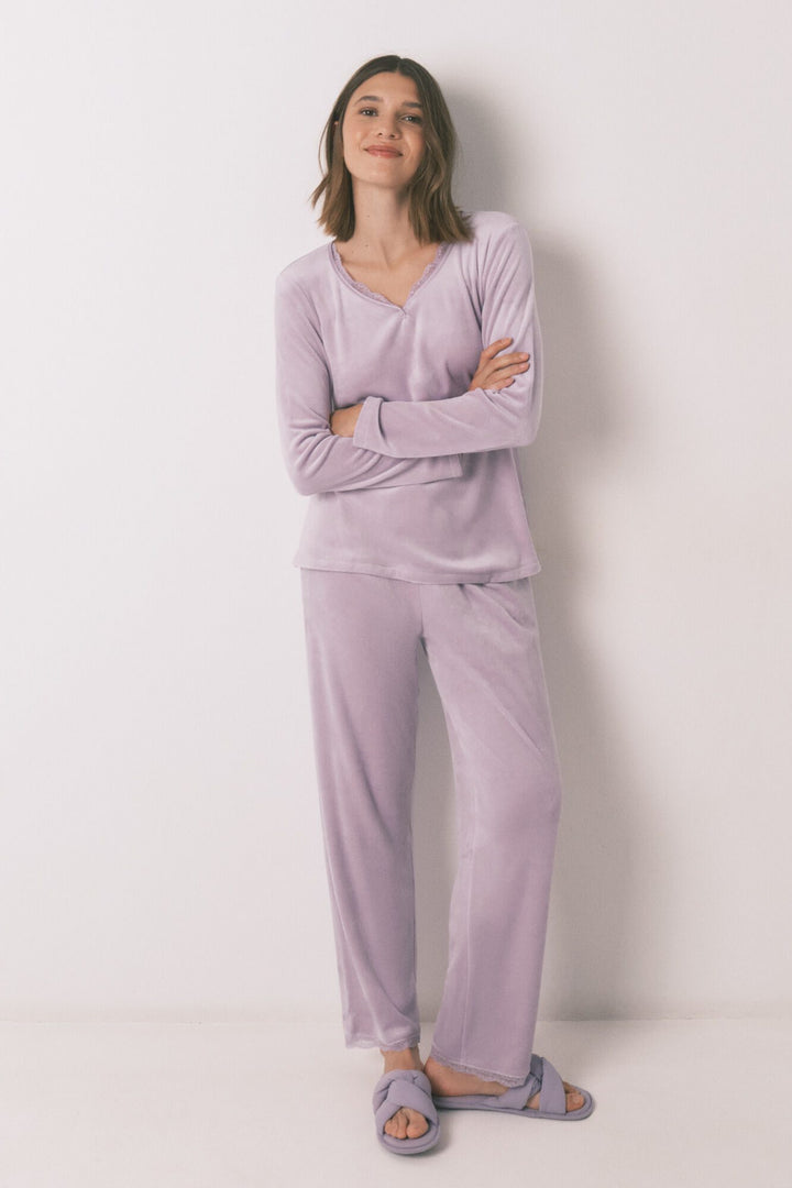 LONG SLEEVES LONG PANT PYJAMA - Pink