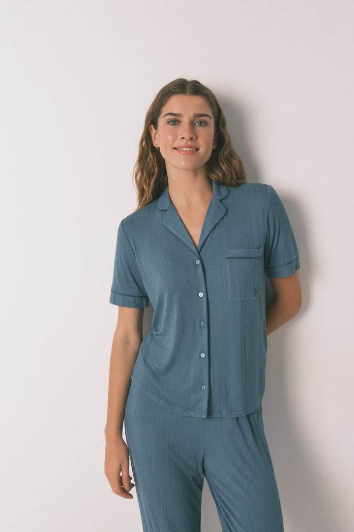 SHORT SLEEVES MASCULINE PYJAMA - Green