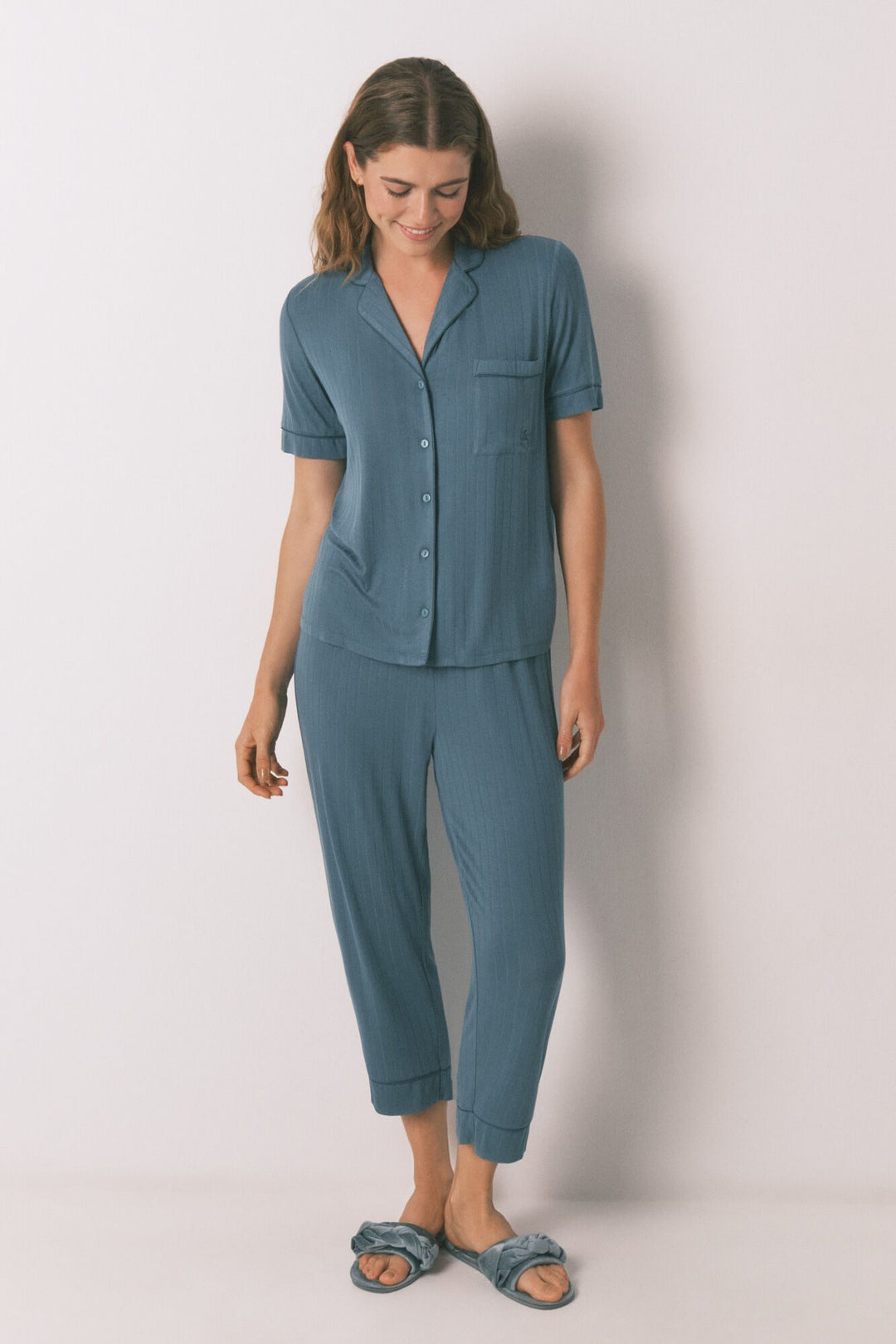 SHORT SLEEVES MASCULINE PYJAMA - Green