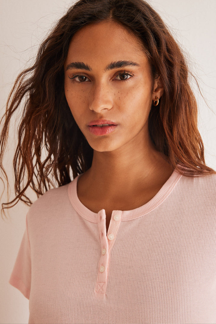 Pink 100% cotton Capri pyjamas - Pink