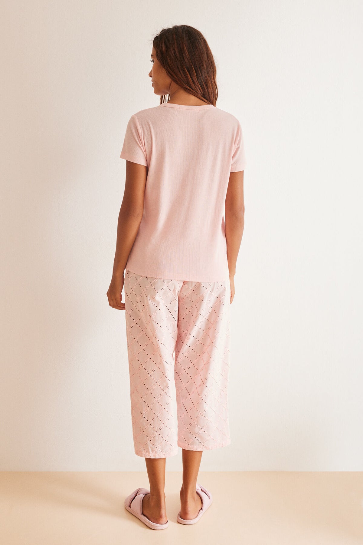 Pink 100% cotton Capri pyjamas - Pink
