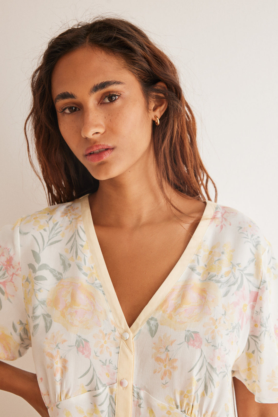 Capri floral print pyjamas - Ivory