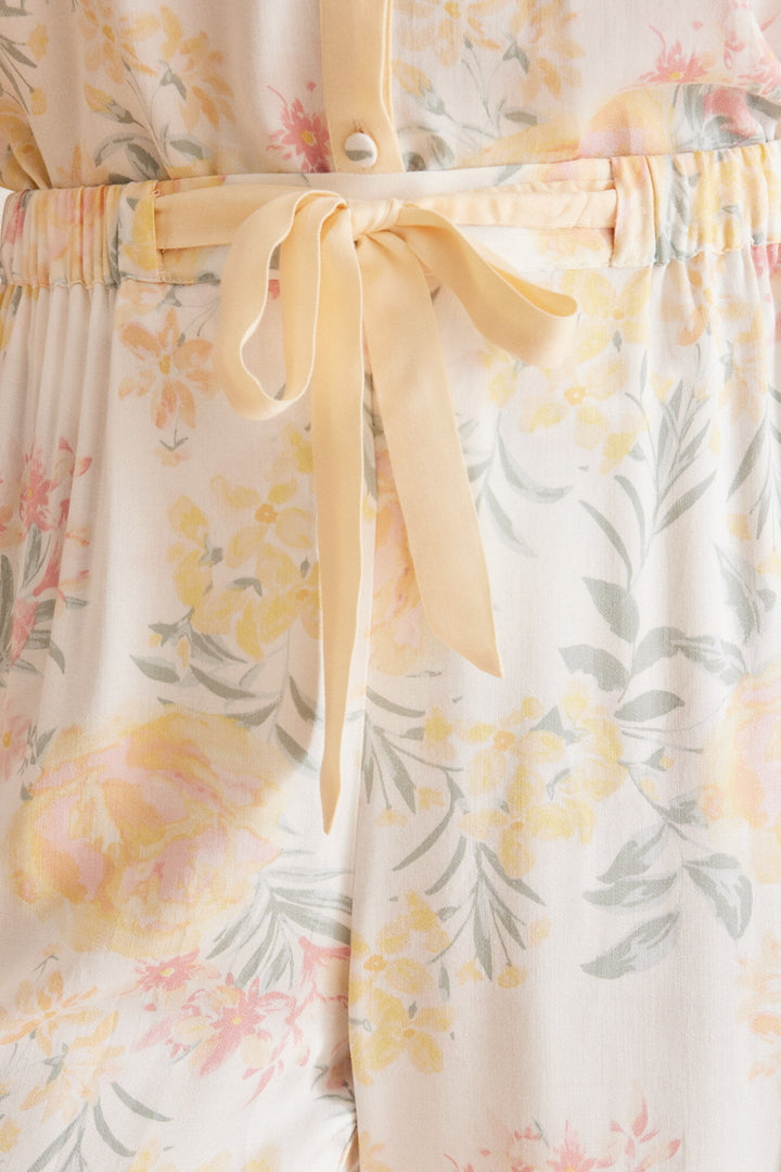 Capri floral print pyjamas - Ivory