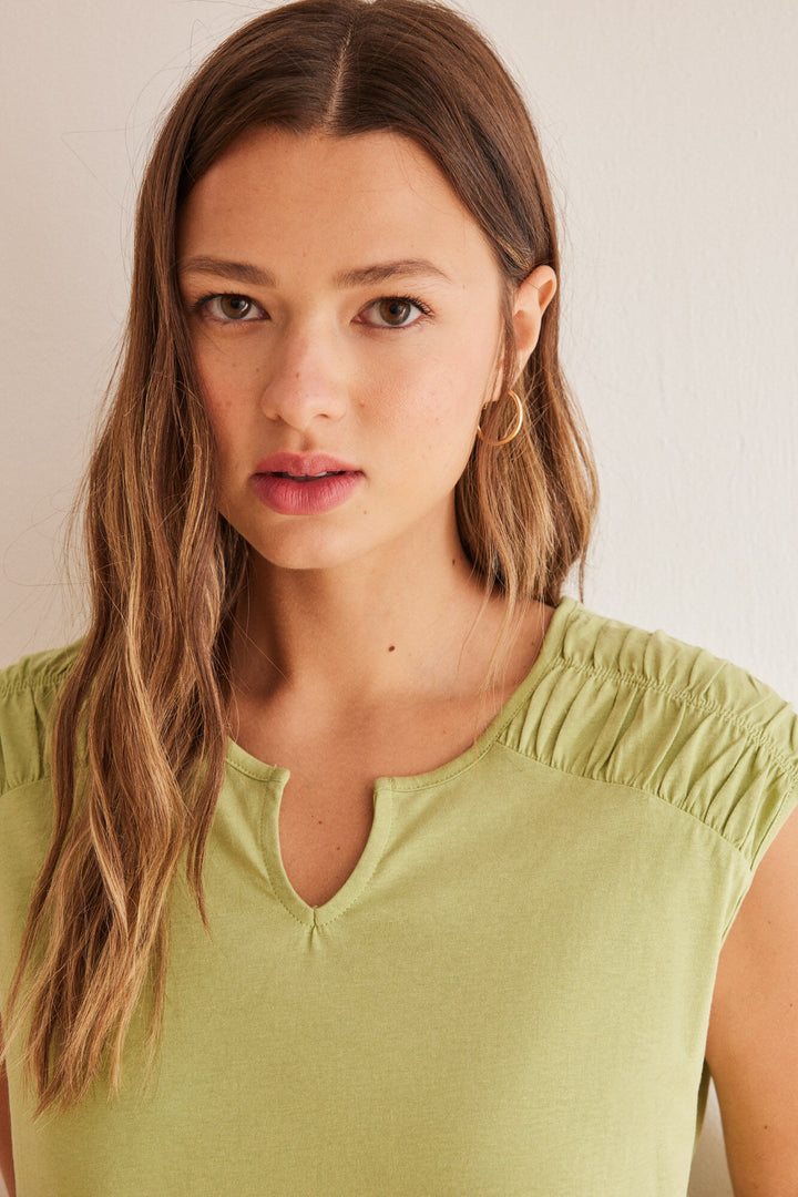 Short cotton Eastern floral pyjamas - Green