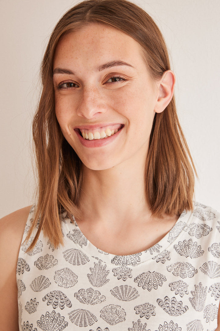 Short 100% cotton shells pyjamas - Grey Print