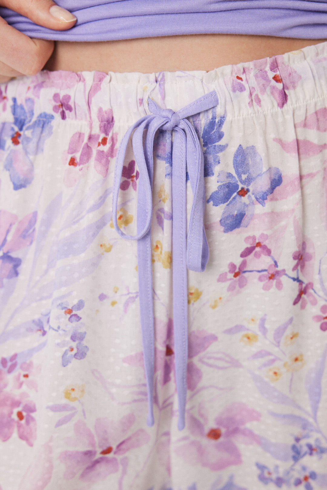 Capri soft touch floral print pajamas - Pink