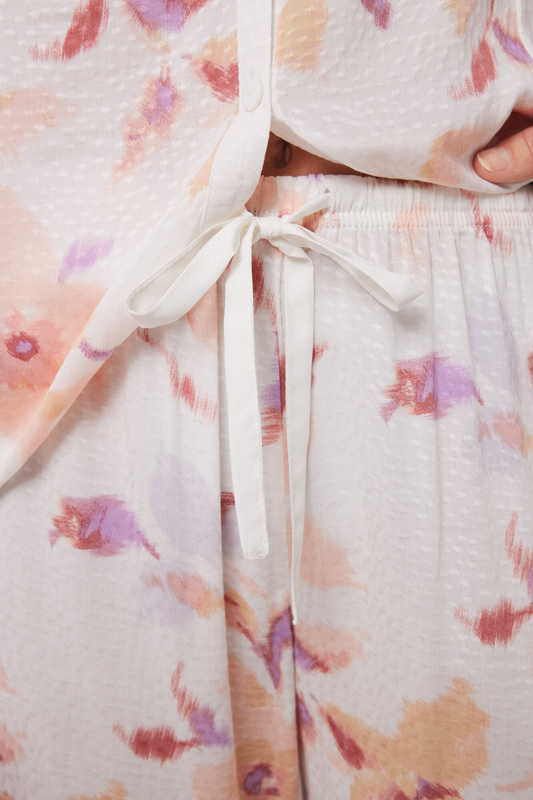 Long Sleeves Masculine Pyjama - White Print