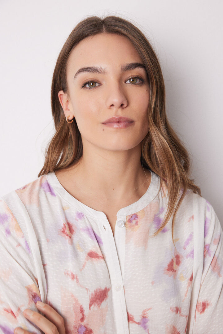 Long Sleeves Masculine Pyjama - White Print