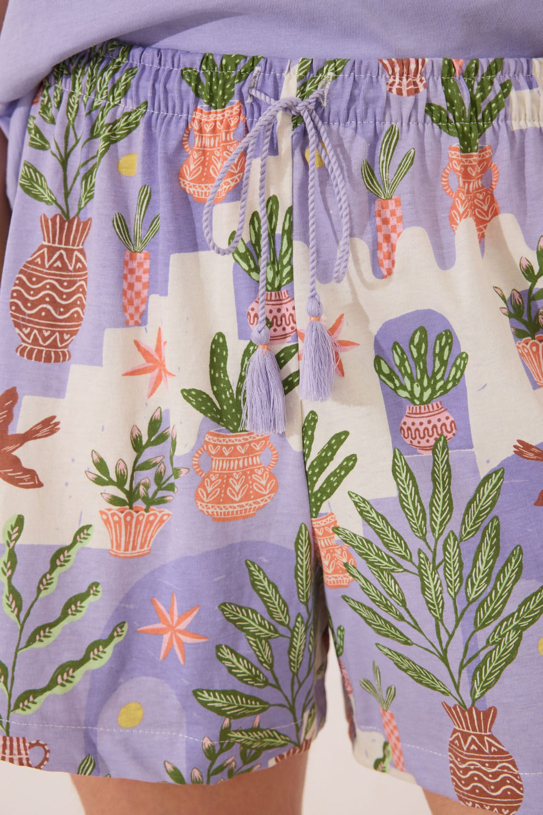 Short Sleeves Short Pant Pyjama - Purple Lilac