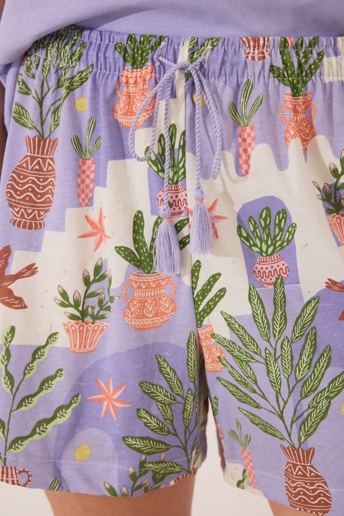 Short Sleeves Short Pant Pyjama - Purple Lilac