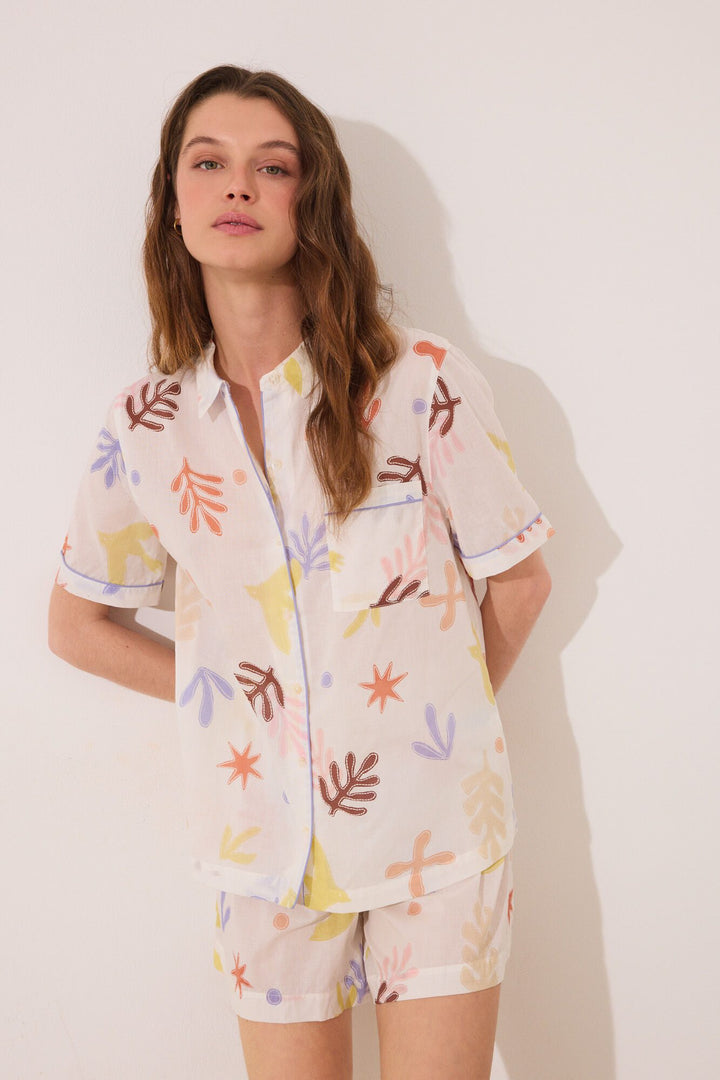 Short Sleeves Masculine Pyjama - Multicolor