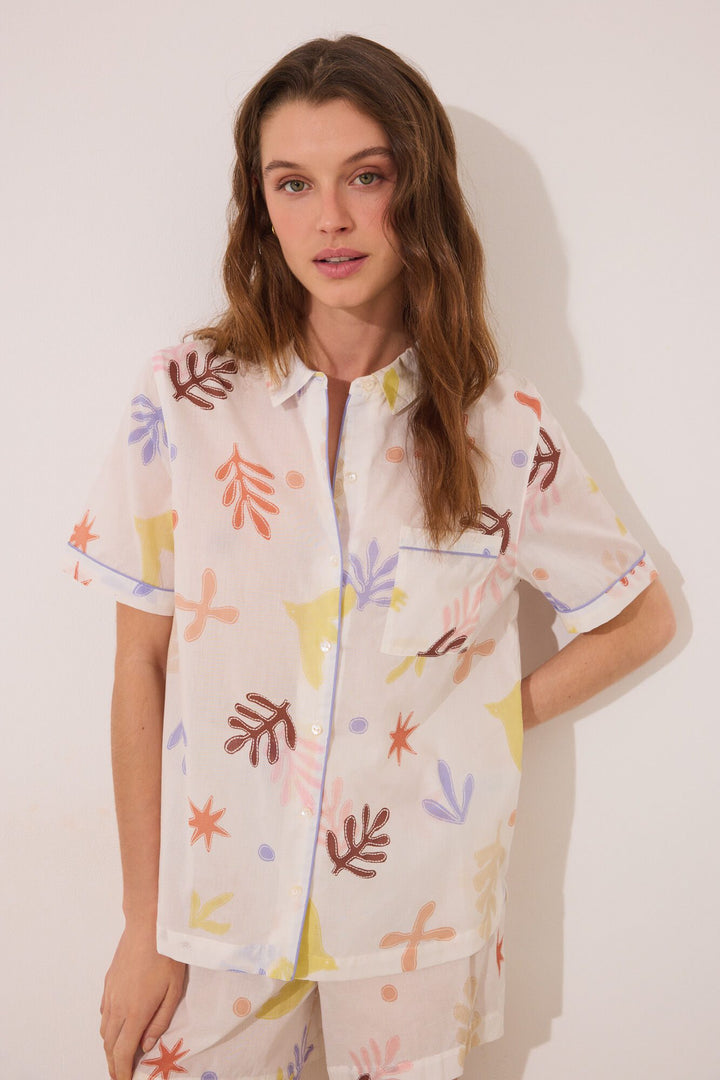 Short Sleeves Masculine Pyjama - Multicolor