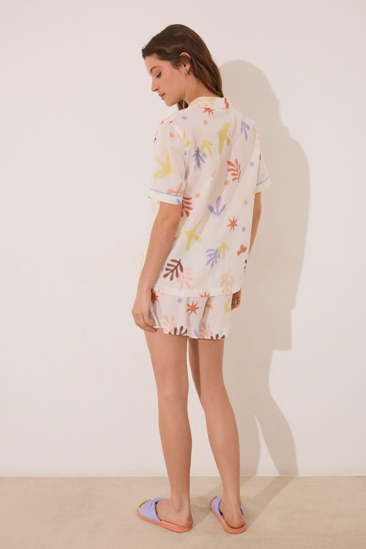 Short Sleeves Masculine Pyjama - Multicolor