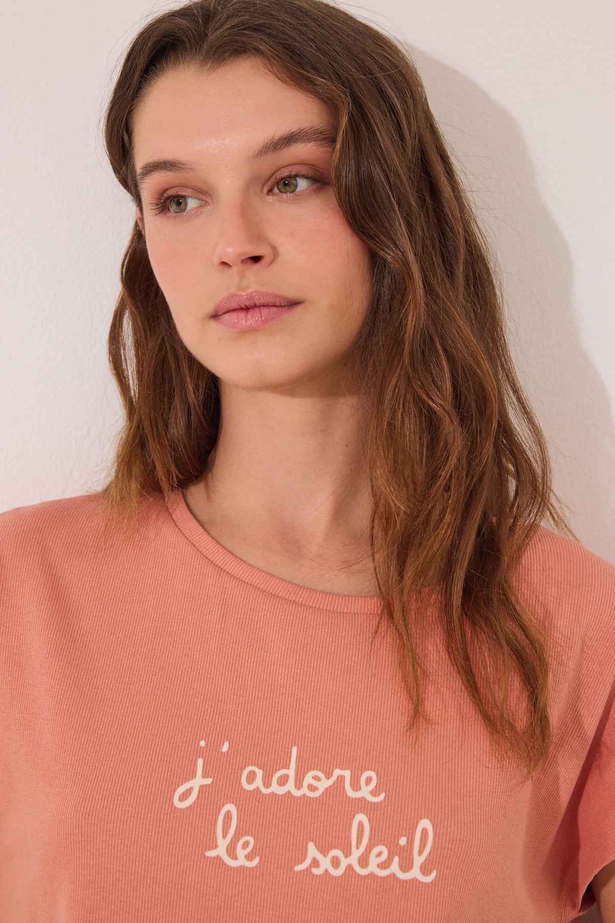 Short Sleeves Long Pant Pyjama - Orange