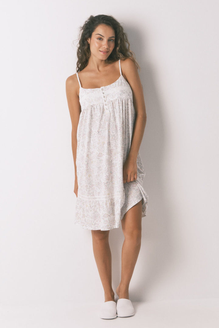 STRAPS SHORT NIGHTDRESS - Pink