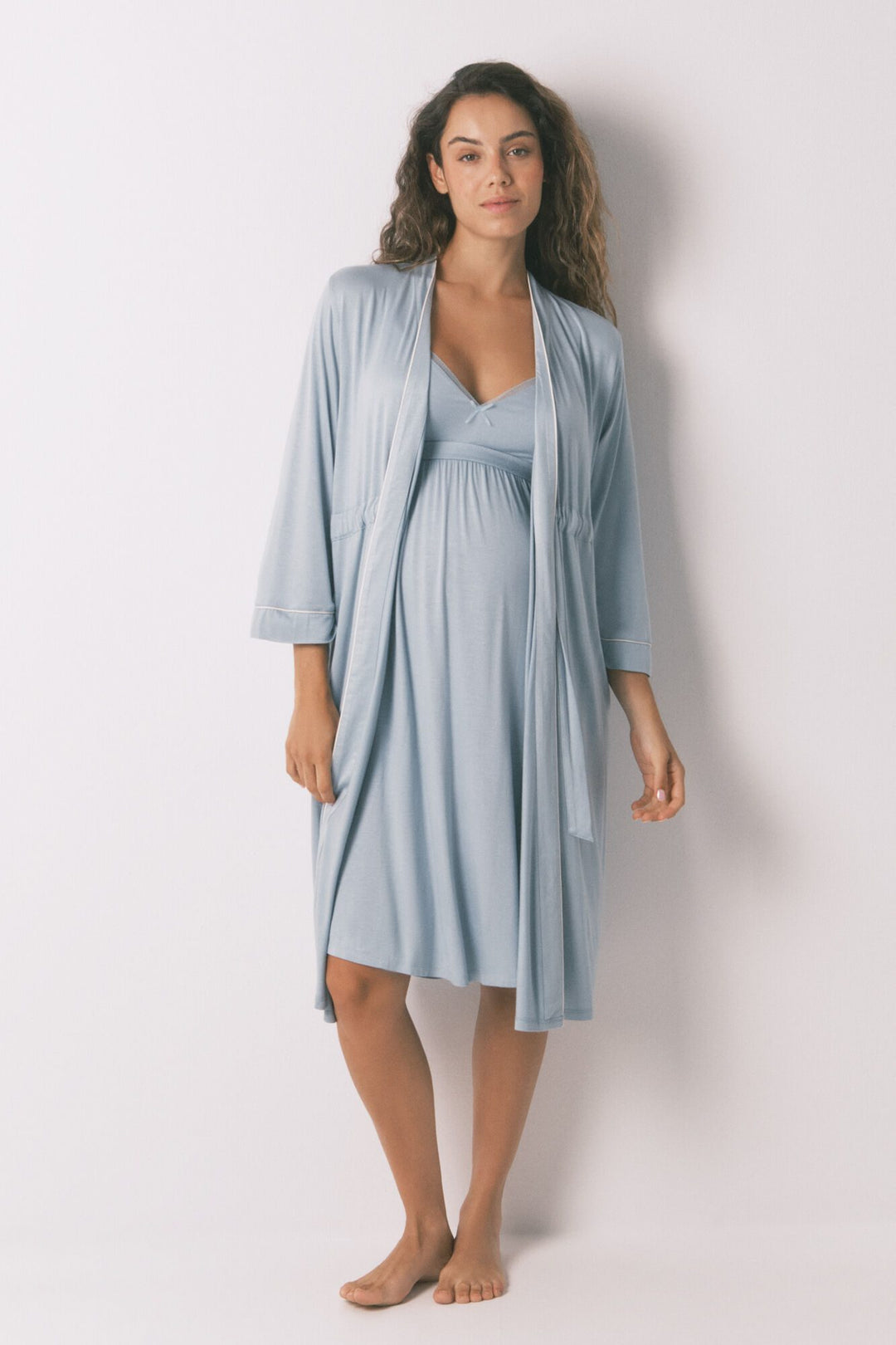 STRAPS SHORT NIGHTDRESS - Green
