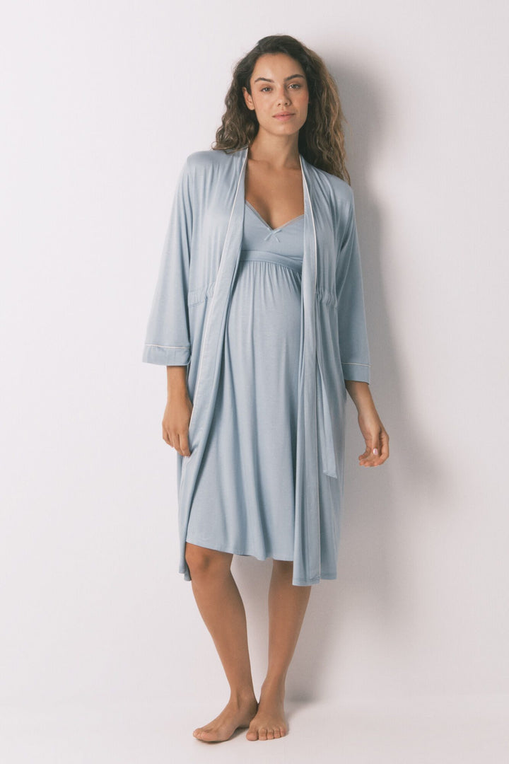 STRAPS SHORT NIGHTDRESS - Green