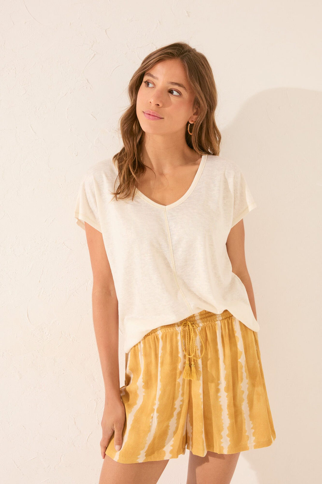SHORT PANT - Yellow Print