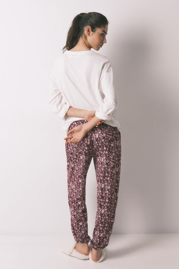 BOTTOM - Maroon Print