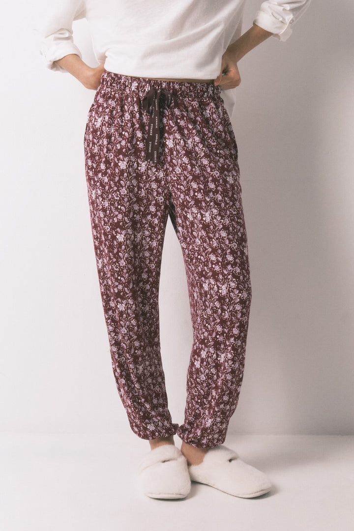 BOTTOM - Maroon Print