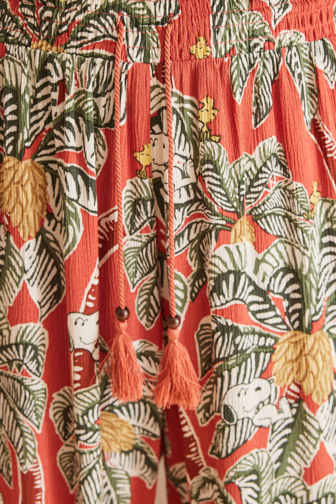 Long tropical Snoopy fluid trousers - Multicolor