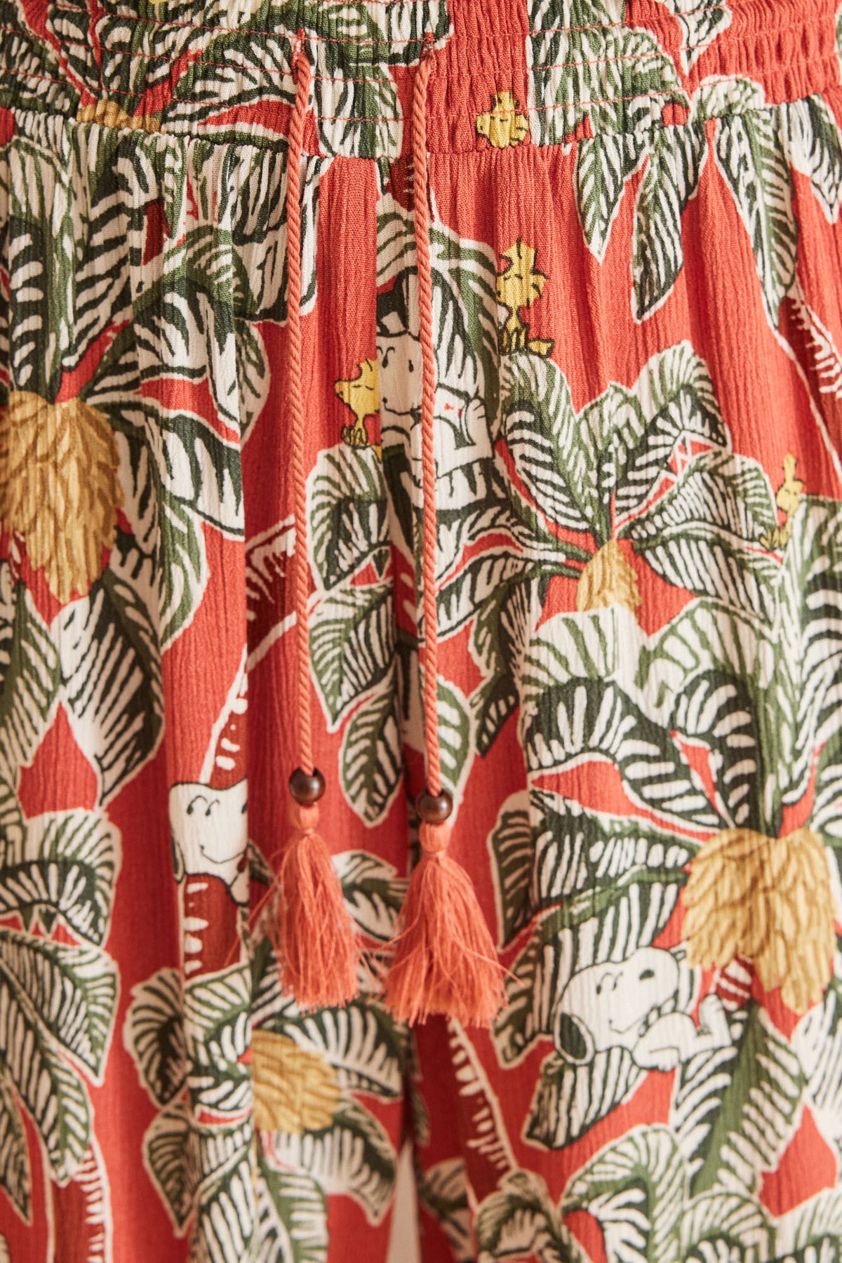 Long tropical Snoopy fluid trousers - Multicolor