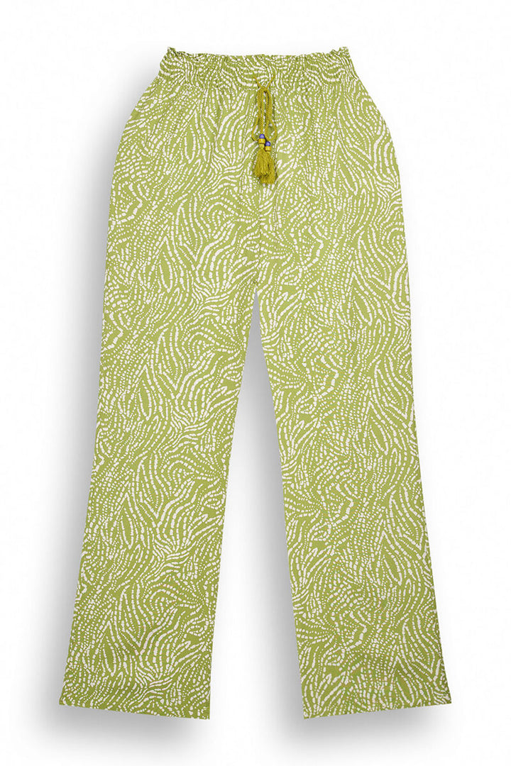 Green ethnic print trousers - Green Print