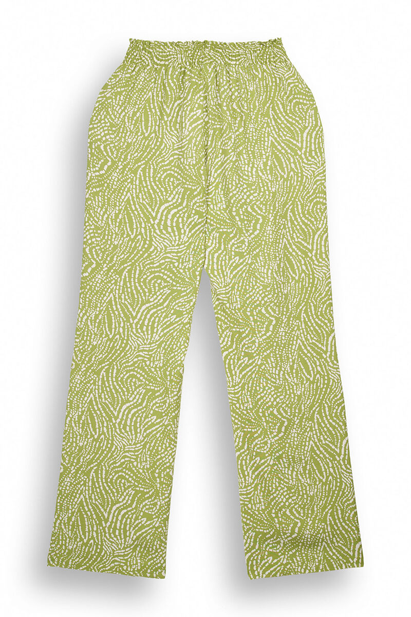 Green ethnic print trousers - Green Print