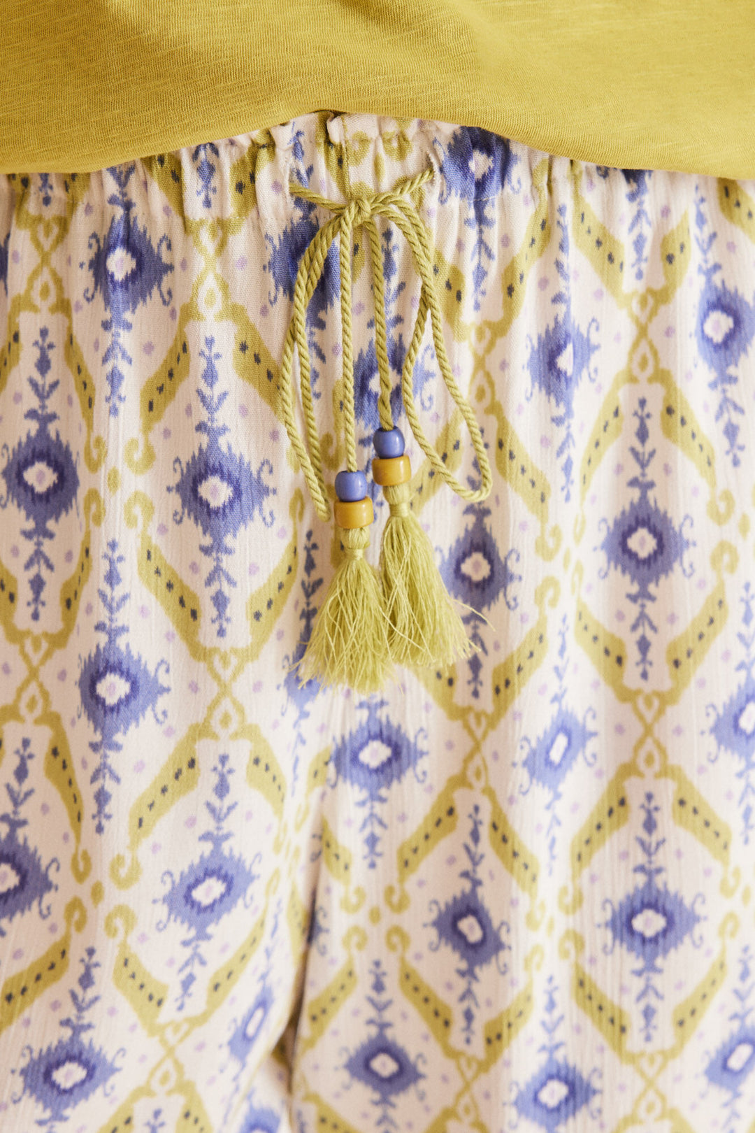Ikat print capri trousers - Blue Print