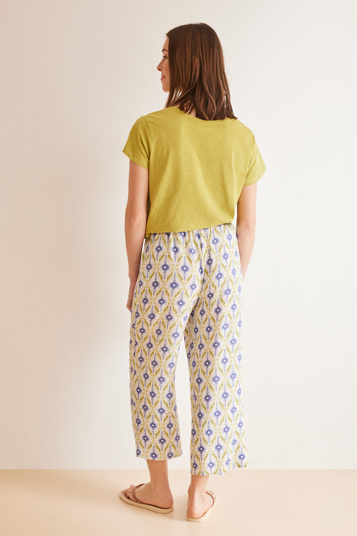Ikat print capri trousers - Blue Print