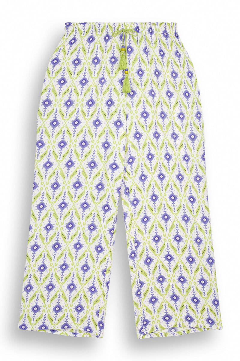 Ikat print capri trousers - Blue Print