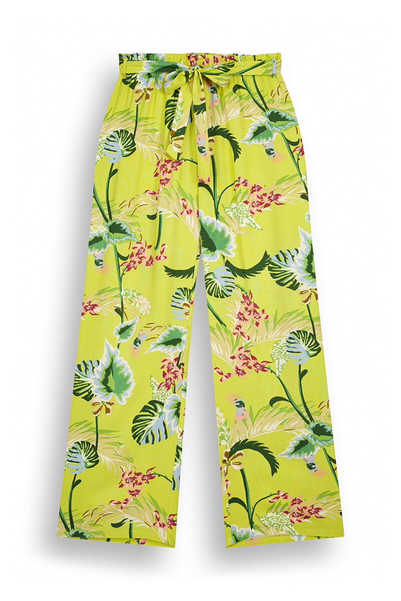 Long floaty floral trousers - Multicolor