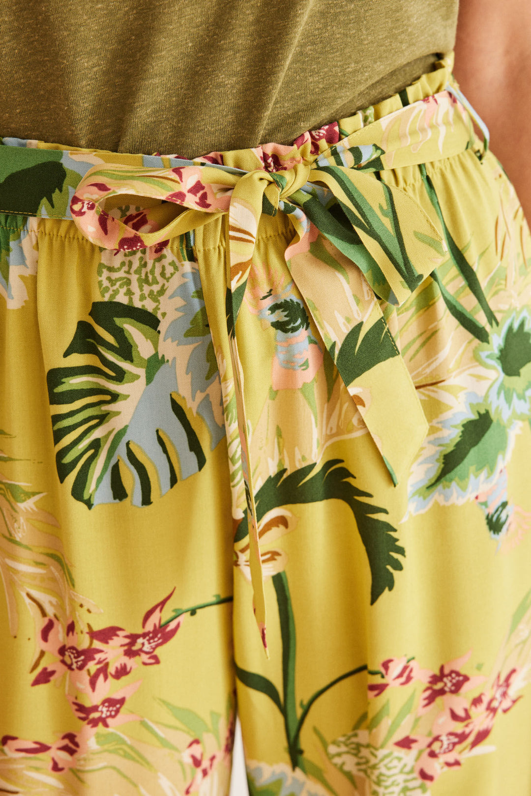 Long floaty floral trousers - Multicolor