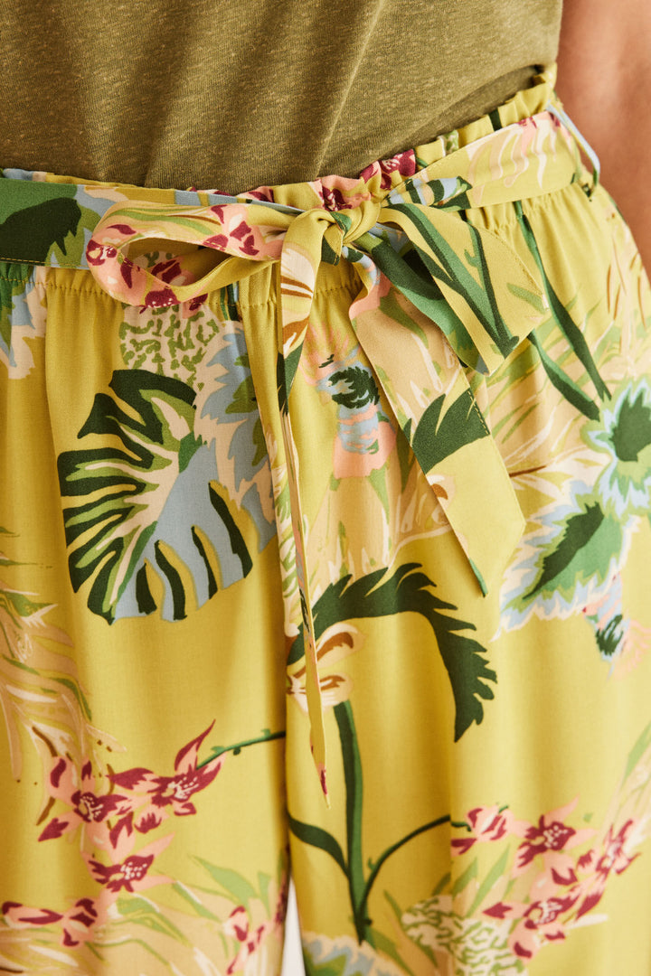 Long floaty floral trousers - Multicolor