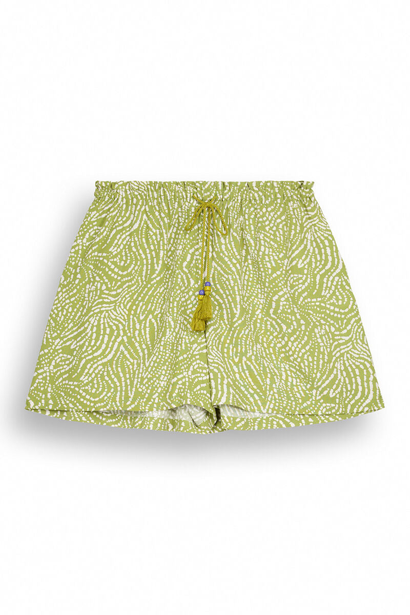 Green ethnic print shorts - Green Print