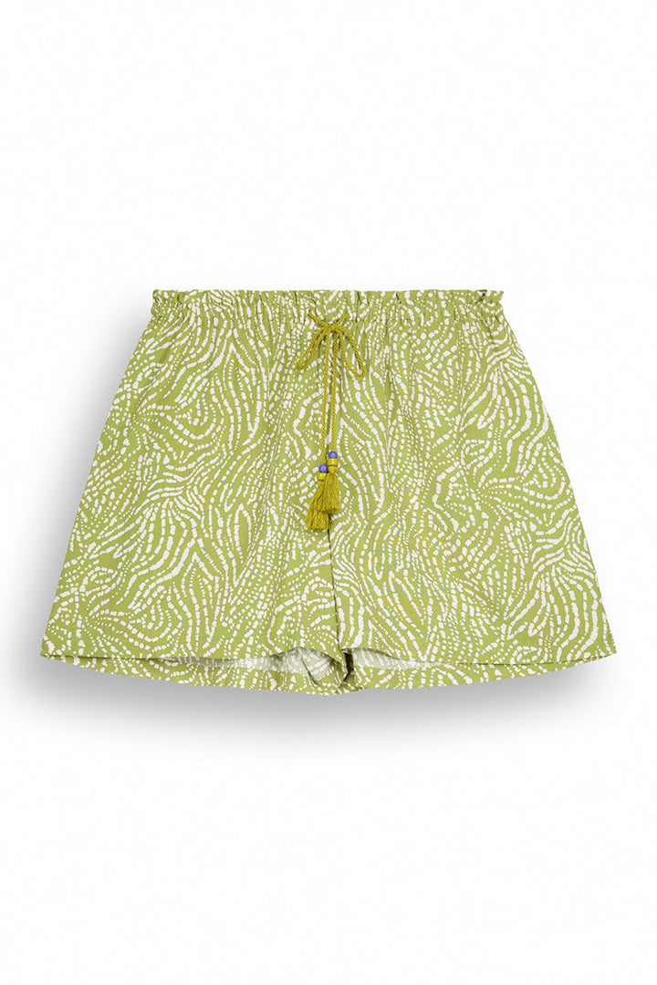 Green ethnic print shorts - Green Print