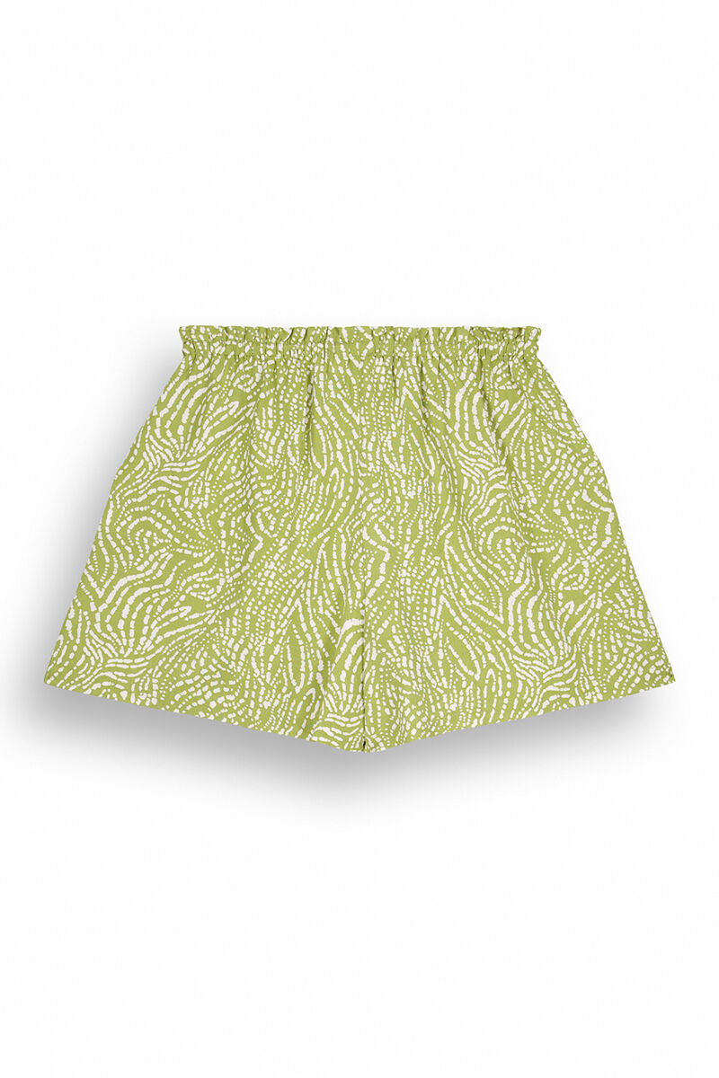 Green ethnic print shorts - Green Print