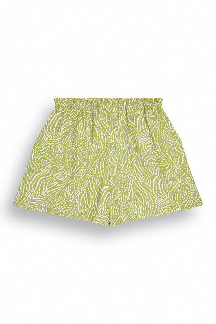 Green ethnic print shorts - Green Print