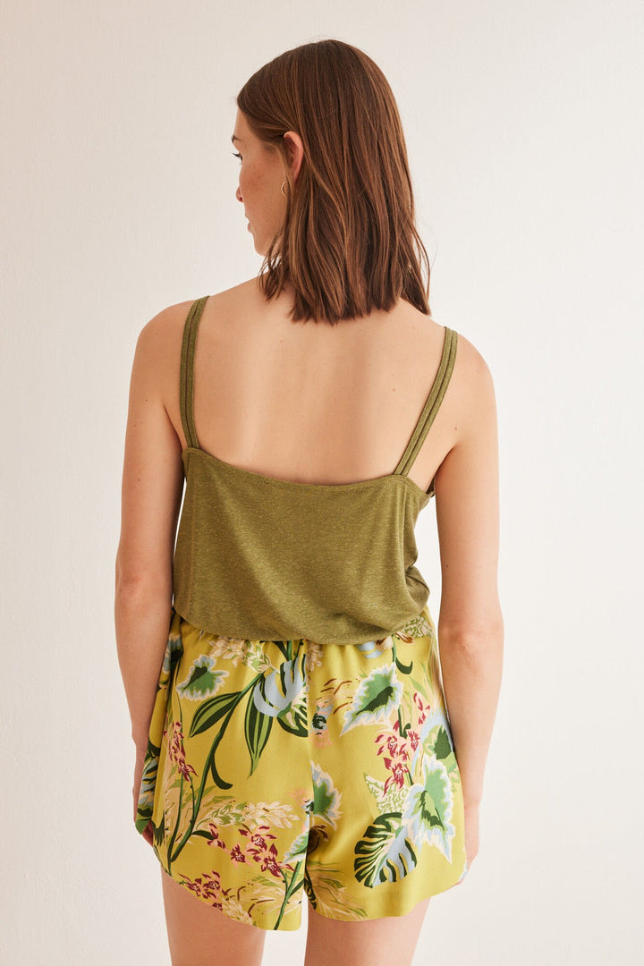 Floral print trousers skirt - Multicolor