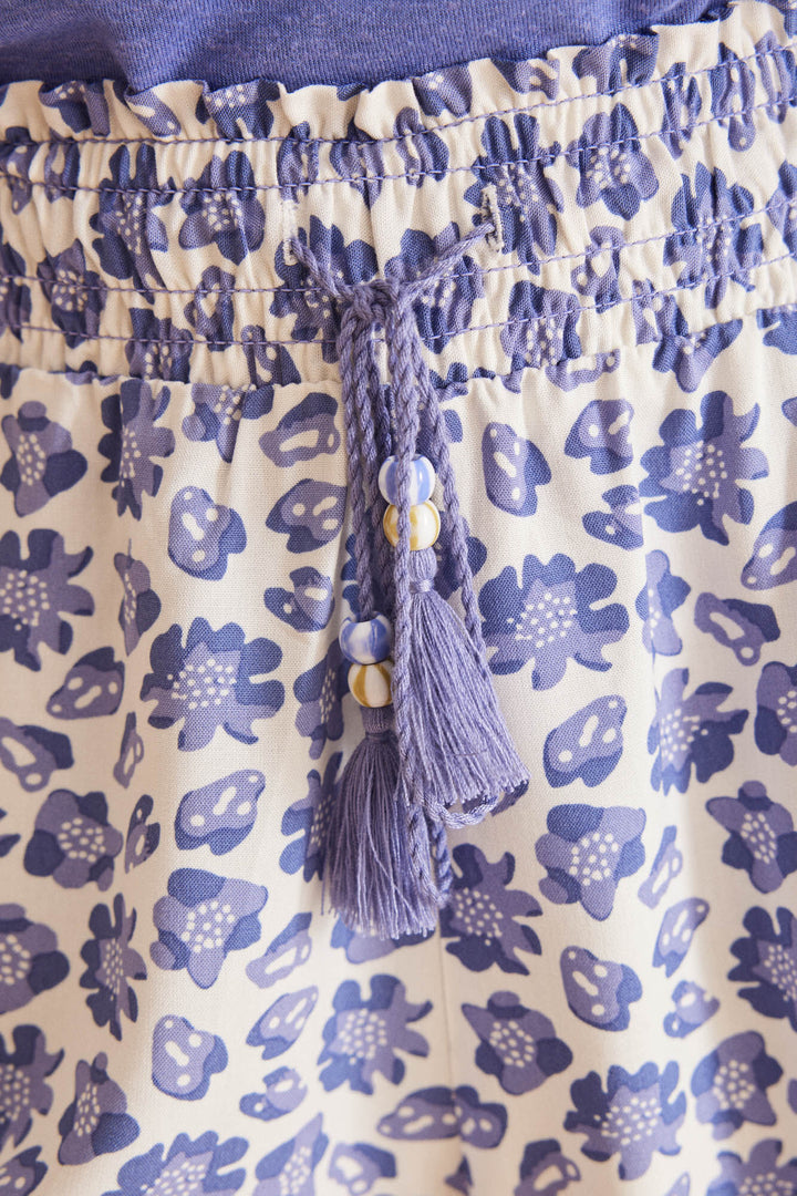 Blue floral print shorts - Blue Print