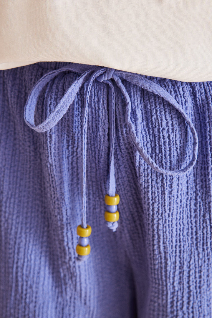 Blue waffle textured shorts - Blue Print