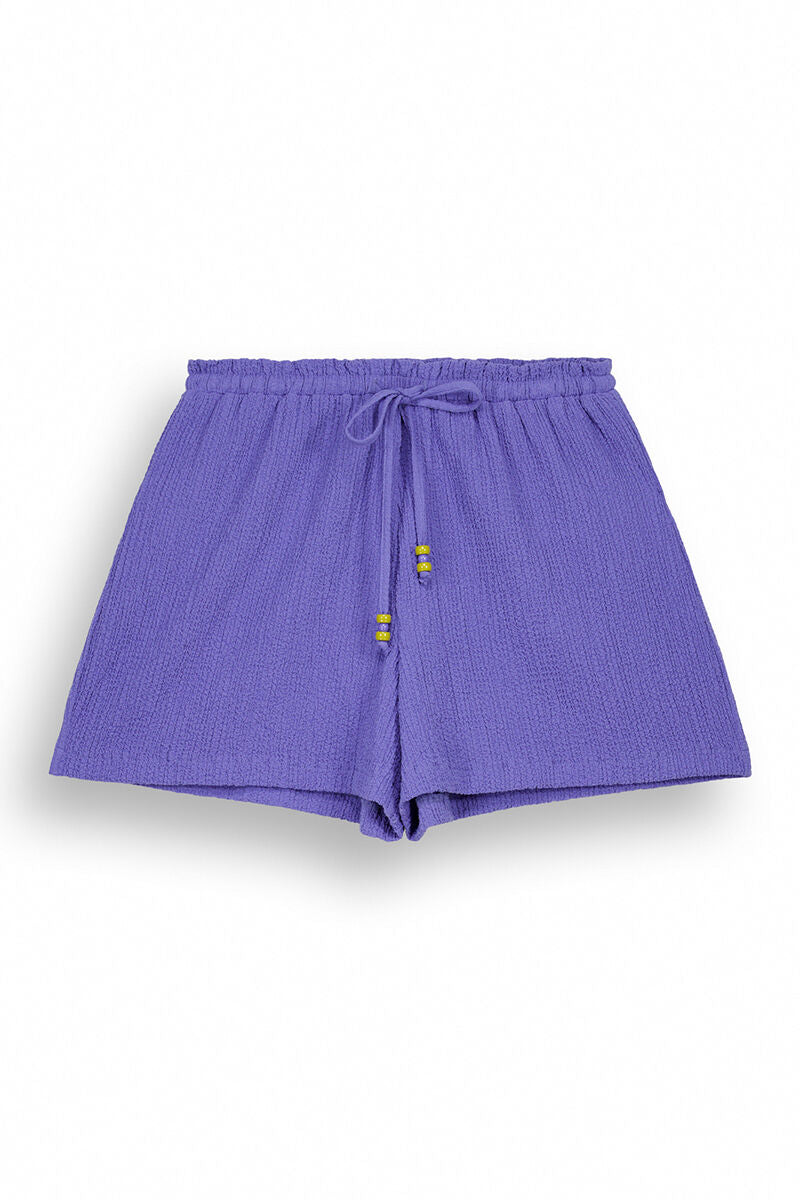 Blue waffle textured shorts - Blue Print