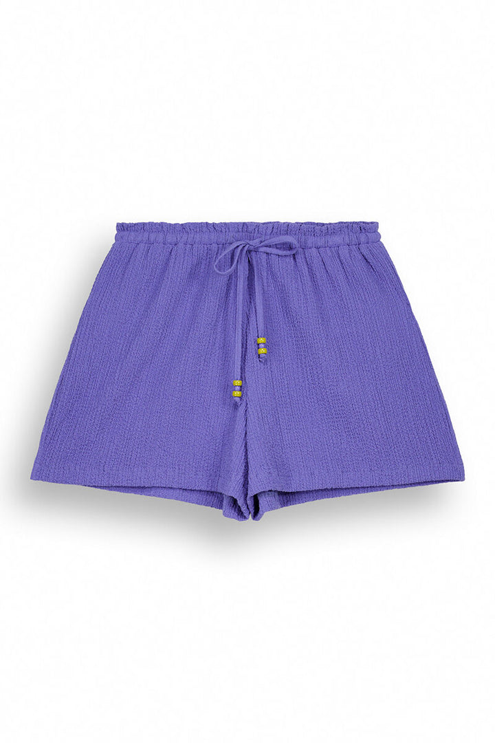 Blue waffle textured shorts - Blue Print