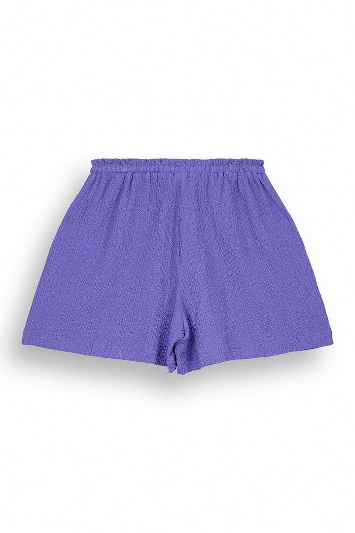 Blue waffle textured shorts - Blue Print