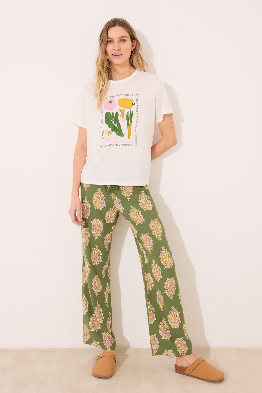 Long Pant - Green Print